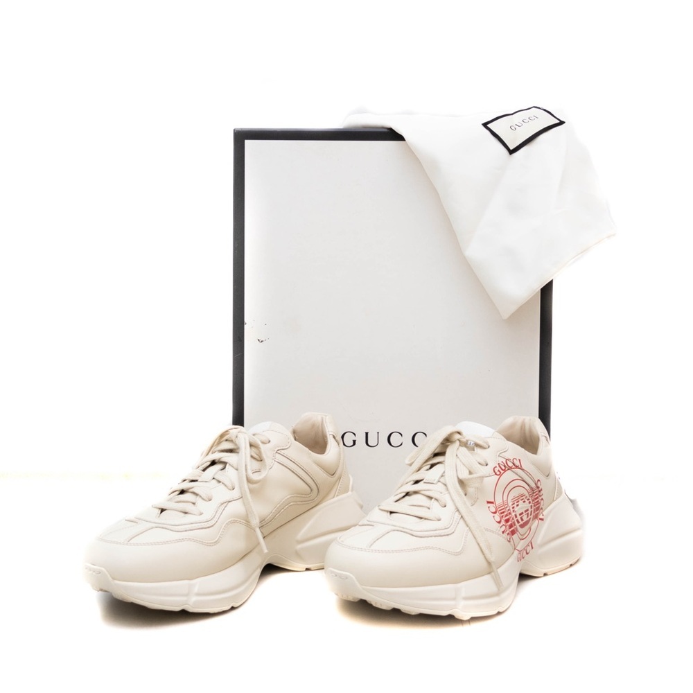 Gucci Rhyton Interlocking Disk Leather Sneakers Women’s Sz 6 Gucci Size  8.5US‎ - Picture 2 of 12